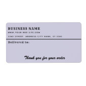 Minimalistisch script bedankt uw zakelijk mailingl etiket (Voorkant)