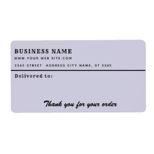 Minimalistisch script bedankt uw zakelijk mailingl etiket