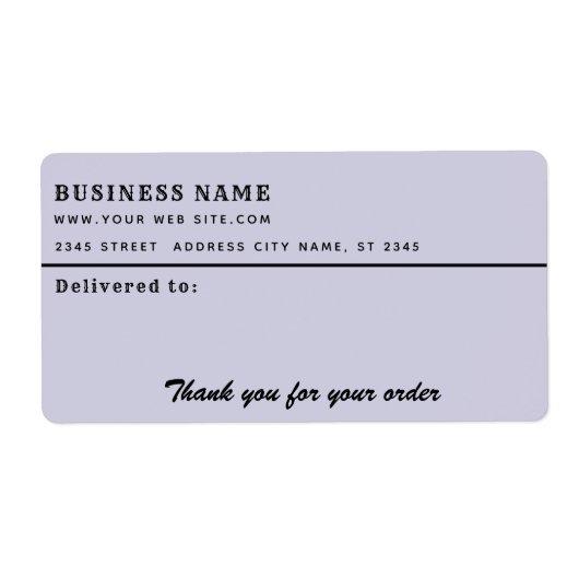 Minimalistisch script bedankt uw zakelijk mailingl etiket (Voorkant)