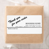 Minimalistisch script bedankt uw zakelijk mailingl etiket (Insitu)