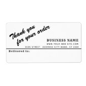 Minimalistisch script bedankt uw zakelijk mailingl etiket (Voorkant)