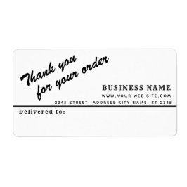 Minimalistisch script bedankt uw zakelijk mailingl etiket