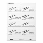Minimalistisch script bedankt uw zakelijk mailingl etiket (Full Sheet)