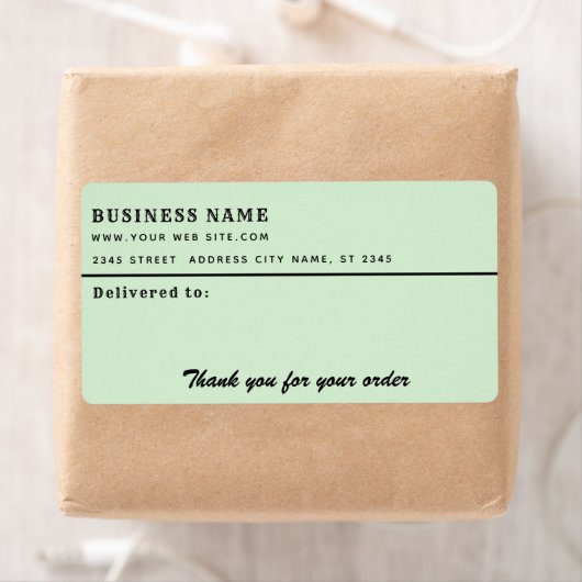 Minimalistisch script bedankt uw zakelijk mailingl etiket (Insitu)