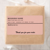 Minimalistisch script bedankt uw zakelijk mailingl etiket (Insitu)