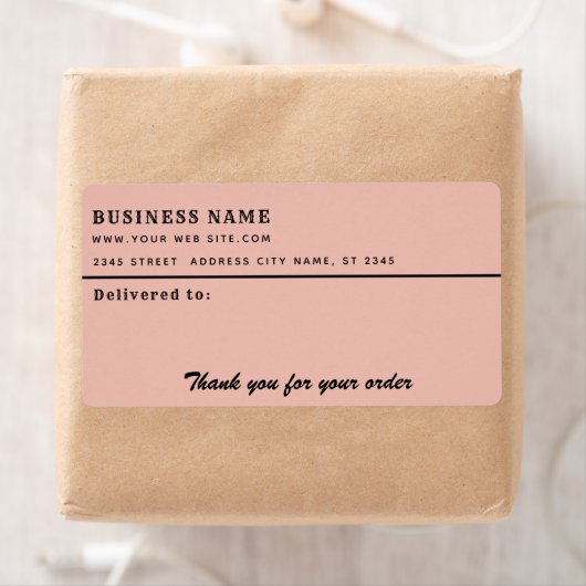 Minimalistisch script bedankt uw zakelijk mailingl etiket (Insitu)