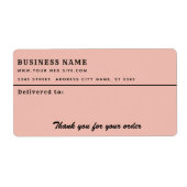 Minimalistisch script bedankt uw zakelijk mailingl etiket (Voorkant)