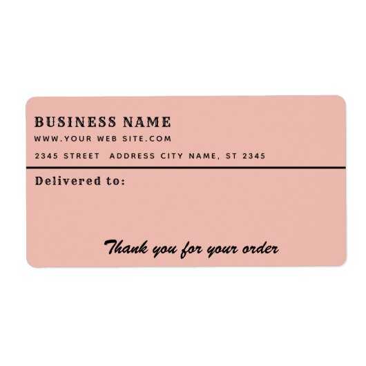 Minimalistisch script bedankt uw zakelijk mailingl etiket (Voorkant)