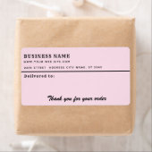 Minimalistisch script bedankt uw zakelijk mailingl etiket (Insitu)