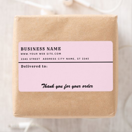 Minimalistisch script bedankt uw zakelijk mailingl etiket (Insitu)