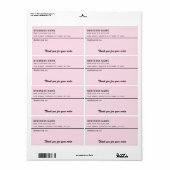 Minimalistisch script bedankt uw zakelijk mailingl etiket (Full Sheet)