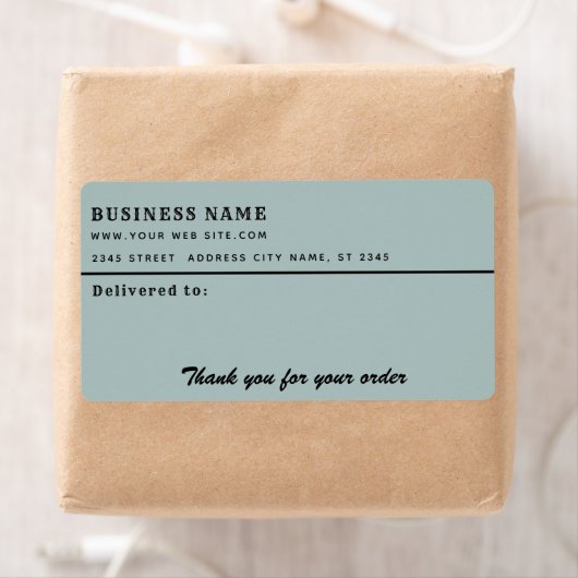 Minimalistisch script bedankt uw zakelijk mailingl etiket (Insitu)