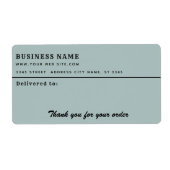 Minimalistisch script bedankt uw zakelijk mailingl etiket (Voorkant)