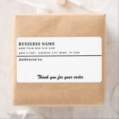 Minimalistisch script bedankt uw zakelijk mailingl etiket (Insitu)
