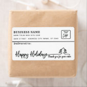 Minimalistisch script bedankt uw zakelijk mailingl etiket (Insitu)