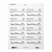 Minimalistisch script bedankt uw zakelijk mailingl etiket (Full Sheet)