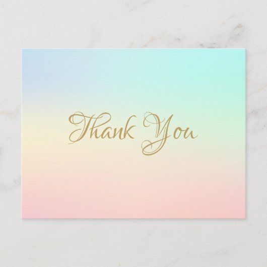 Minimalistisch script Bedankt voor uw bedrijf Briefkaart (Voorkant)