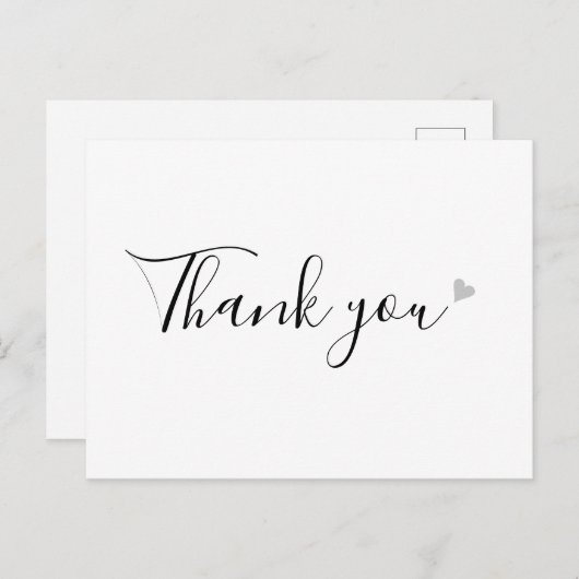 Minimalistisch Script Bedankt voor Uw Zakelijke Tr Briefkaart (Voorkant / Achterkant)