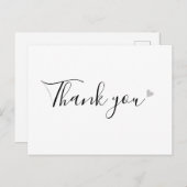 Minimalistisch Script Bedankt voor Zakelijk Briefkaart (Voorkant / Achterkant)