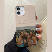 Minimalistisch script beige BFFS-foto iPhone 15 Case