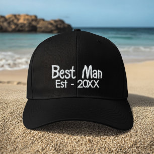 Minimalistisch script Best Man Groom Team Gifts Geborduurde Pet