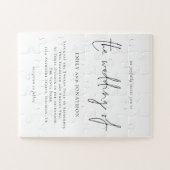 Minimalistisch Script Black White Wedding Invitati Legpuzzel (Horizontaal)