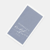 Minimalistisch script blauw Vrijgezellenfeest Servet (Hoek)