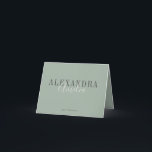 Minimalistisch script Boho Sage Green Custom Busin Bedankkaart<br><div class="desc">Show uw waardering met deze elegante gevouwen bedankkaart met een minimalistisch script in een zacht saliegroen. Perfect voor zakelijke branding, klantwaardering of bedrijfsevenementen, het boho-geïnspireerde ontwerp voegt een moderne, aardse touch toe. Ideaal voor kleine bedrijven die een blijvende indruk willen maken met een eenvoudige maar stijlvolle kaart die professionaliteit en...</div>