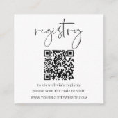 Minimalistisch script bruids- of Baby shower regis Informatiekaartje (Voorkant)