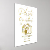 Minimalistisch script bruiloft foto gastenboek tek (Laagn)