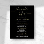 Minimalistisch script bruiloft repetitie diner ech folie uitnodiging