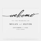 Minimalistisch script bruiloft welkom Frosted Acryl Bord (Voorkant)