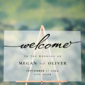 Minimalistisch script bruiloft welkom Frosted Acryl Bord (Neutraal)