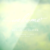 Minimalistisch script bruiloft welkom raamsticker (Vel 3)