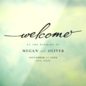 Minimalistisch script bruiloft welkom raamsticker (Vel 3)