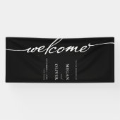 Minimalistisch script bruiloft welkom spandoek (Horizontaal)