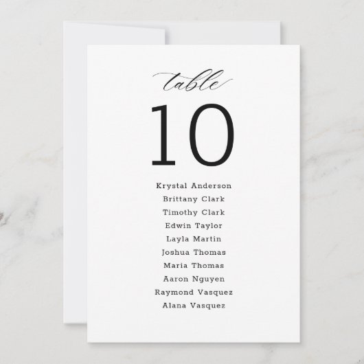 Minimalistisch Script Bruiloft Zitkaarten Kaart (Voorkant)