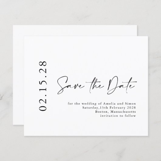 Minimalistisch script budgetbeheer opslaan Datum (Voorkant / Achterkant)