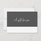 Minimalistisch script cadeaubon (Voorkant)