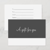 Minimalistisch script cadeaubon (Voorkant / Achterkant)