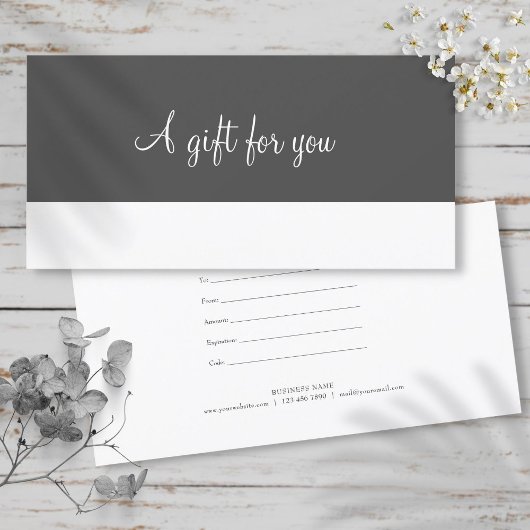 Minimalistisch script cadeaubon
