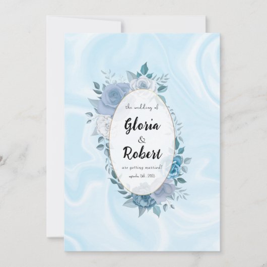 Minimalistisch script Casual bruiloft uitnodiging (Voorkant)