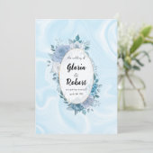 Minimalistisch script Casual bruiloft uitnodiging (Staand voorkant)