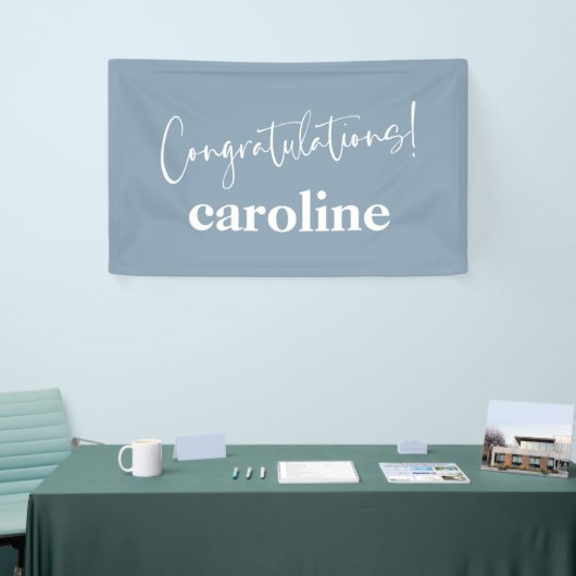 Minimalistisch Script Custom Congratulation Dusty Spandoek (Beurs)