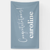 Minimalistisch Script Custom Congratulation Dusty Spandoek (Verticaal)