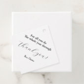 Minimalistisch script Dank je wel waardering Bedankjes Labels (In situ)