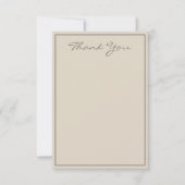 Minimalistisch script dank u platte kaart (Voorkant)