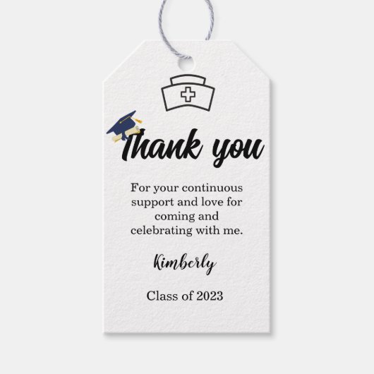 Minimalistisch script dank u zuster Graduation par Cadeaulabel (Voorkant)