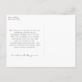 Minimalistisch script dat foto bewaart de datum aankondigingskaart (Achterkant)