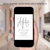 Minimalistisch script de dag na de bruiloftsbrunch kaart